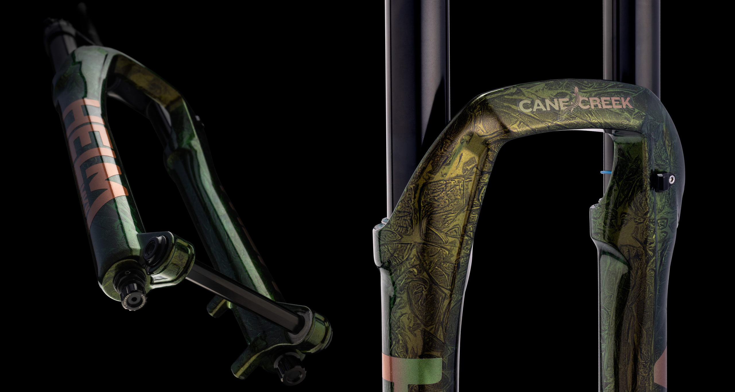 cane creek aurora green helm MKII suspension fork