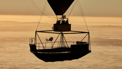 Don’t Look Down: Kriss Kyle Rides BMX in Hot Air Balloon-Suspended Bowl