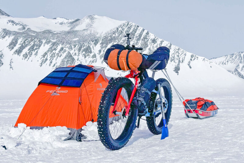 Omar di Felice is Again Crossing Antarctica on a Prototype Wilier Fat Bike
