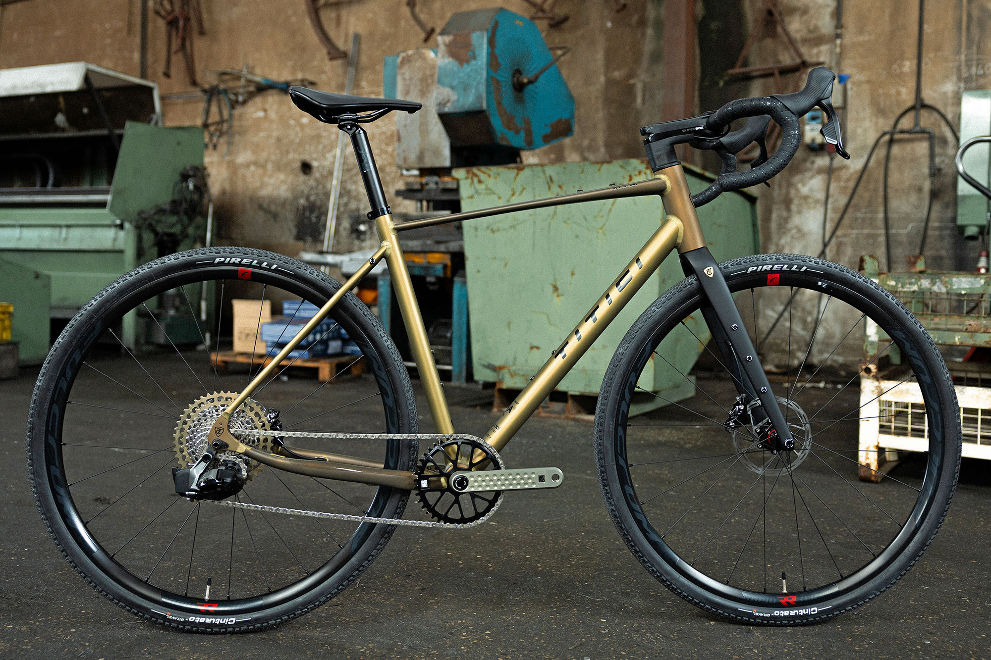 Titici Alloi AND Italian Aluminum Gravel Bike Updated with Killer Ano Finish, Bigger Tires!
